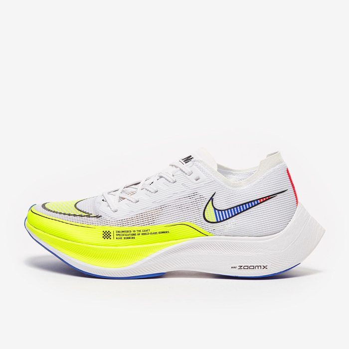 Nike Air Zoom Vaporfly Next% 2 White Volt Racer Blue - Image 2
