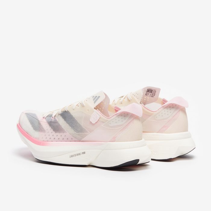 Adidas adizero Adios Pro 3 Chalk White/Silver Met./Clear Pink - Image 4