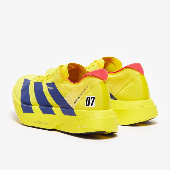 Adidas adizero Adios Pro 4 Pure Sulfur/Lucid Blue/Lucid Red - Image 4