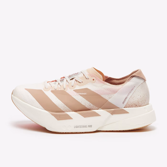 Adidas adizero Adios Pro 4 Chalk White/Warm Sandstone/Semi Impact Orange - Image 4