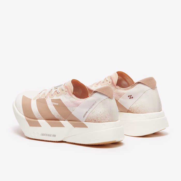 Adidas adizero Adios Pro 4 Chalk White/Warm Sandstone/Semi Impact Orange - Image 2