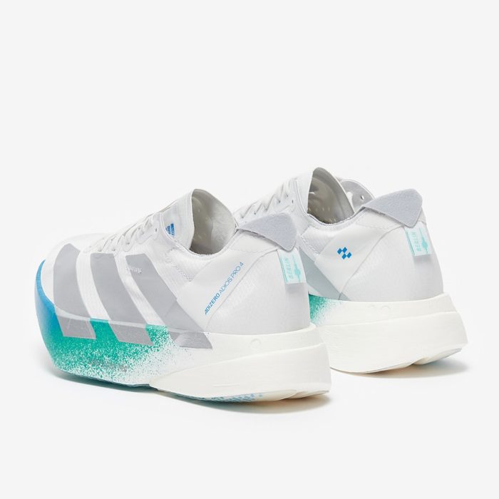 Adidas adizero Adios Pro 4 Crystal White/Matte Silver/Glory Green - Image 3