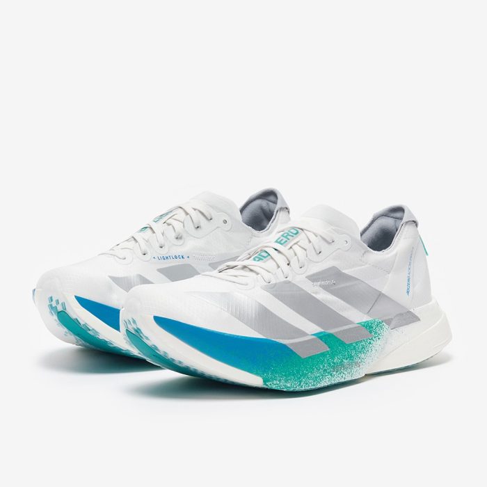 Adidas adizero Adios Pro 4 Crystal White/Matte Silver/Glory Green - Image 4