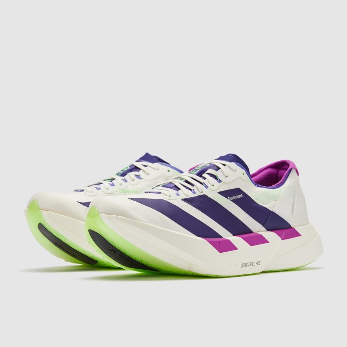 Adidas adizero Adios Pro 4 Core White/Collegiate Purple/Lime Burst - Image 2