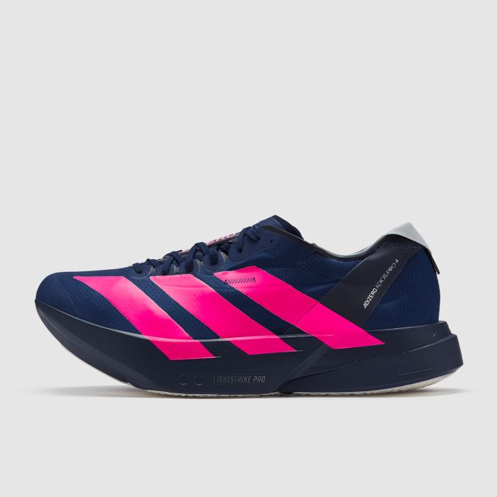 Adidas adizero Adios Pro 4 Dark Blue/Shock Pink/Dash Grey - Image 3