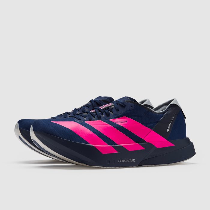 Adidas adizero Adios Pro 4 Dark Blue/Shock Pink/Dash Grey - Image 4