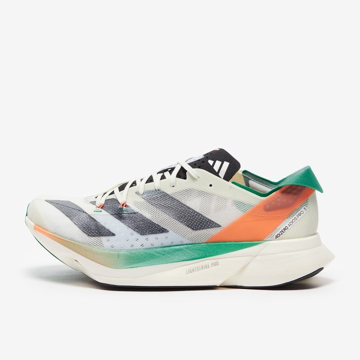 Adidas adizero Adios Pro 3 White Tint/Core Black/Coral Fusion - Image 3