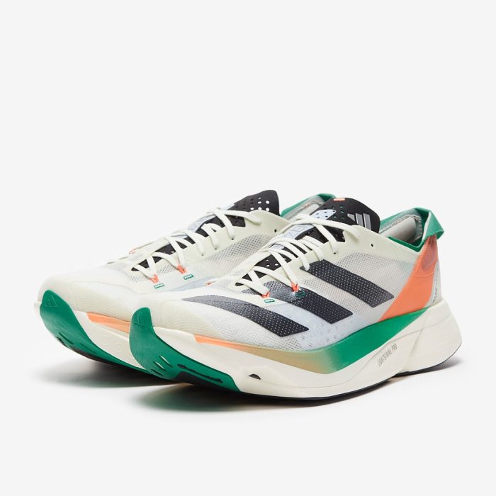 Adidas adizero Adios Pro 3 White Tint/Core Black/Coral Fusion - Image 2