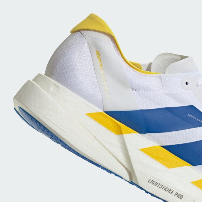 Adidas adizero Adios Pro 4 Cloud White / Blue / Yellow - Image 2