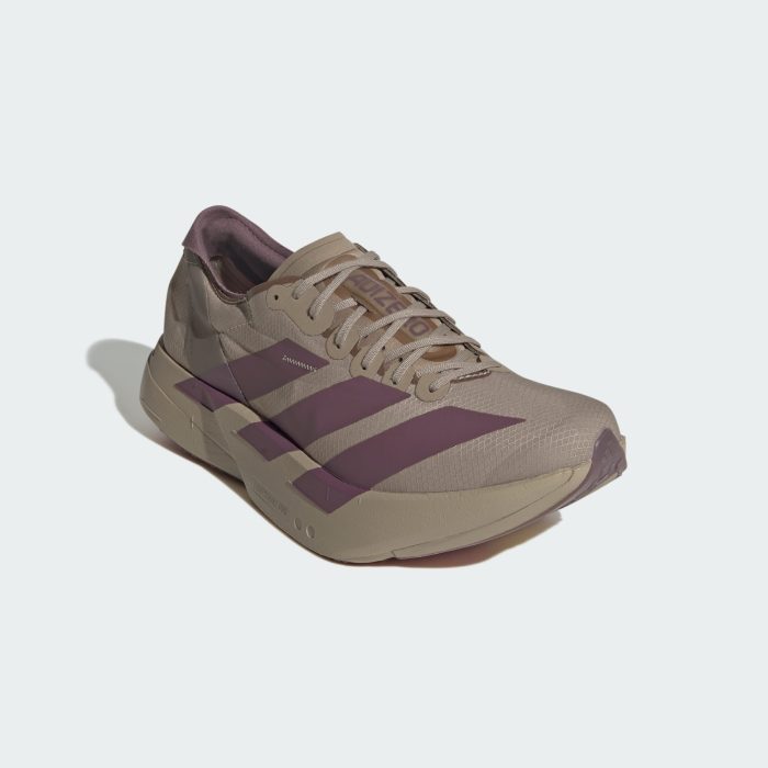Adidas adizero Adios Pro 4 Blanch Cargo / Shadow Fig / Iron Metallic - Image 6