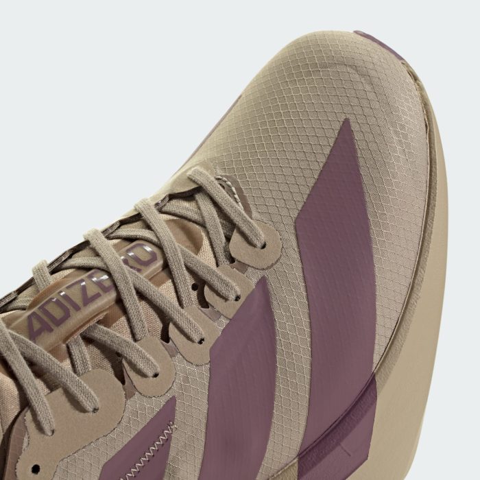Adidas adizero Adios Pro 4 Blanch Cargo / Shadow Fig / Iron Metallic - Image 2