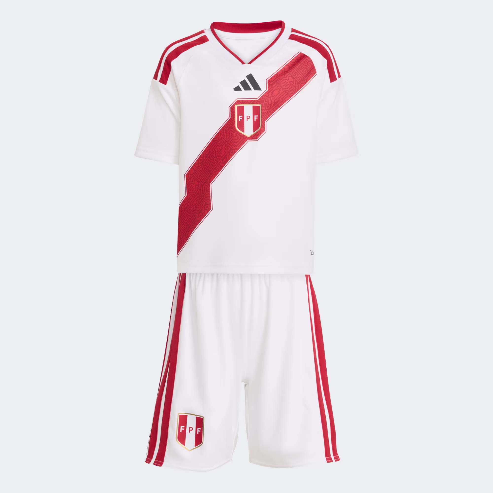 Conjunto_Local_Seleccion_Peruana_26_Ninos_Blanco_JZ8891_01_laydown Peru 2026 Home - Kids Kit - Image 1