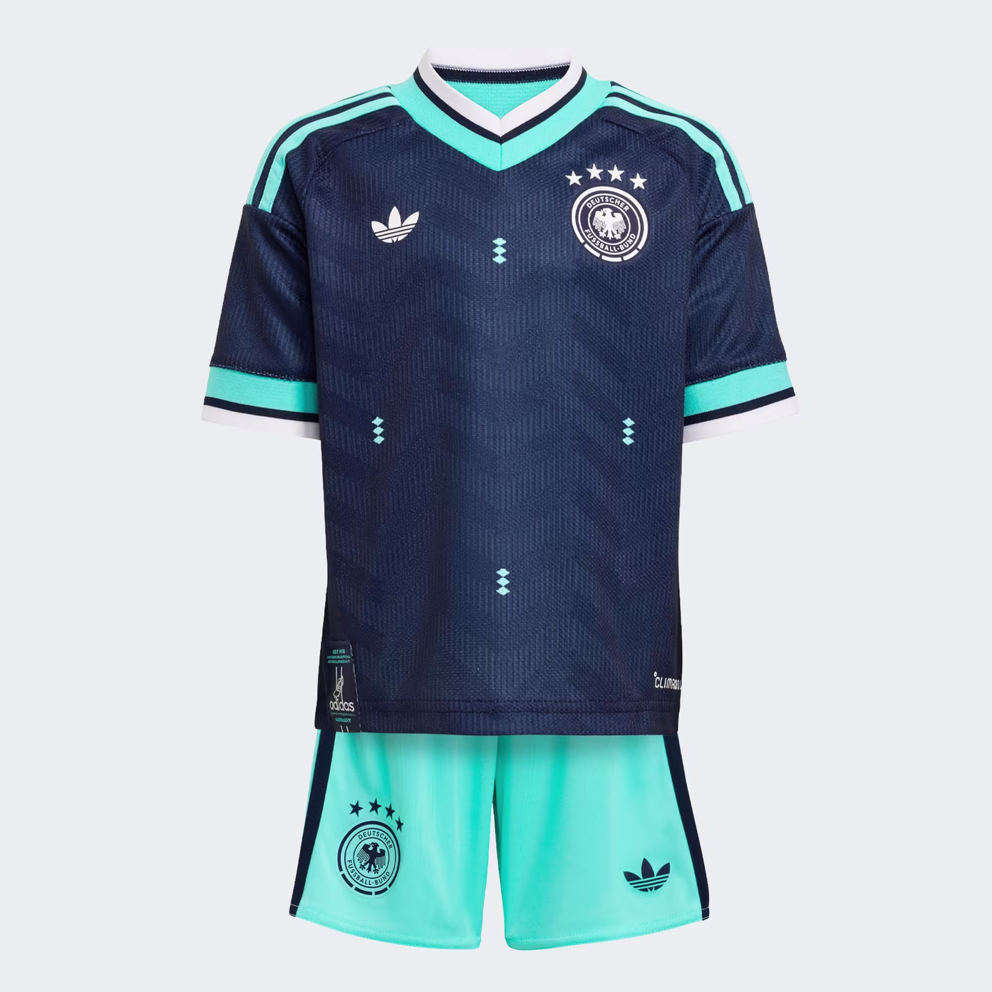 Germany_26_Away_Kids_Set_Blue_JZ4571_01_laydown Germany 2026 Away - Kids Kit - Image 1