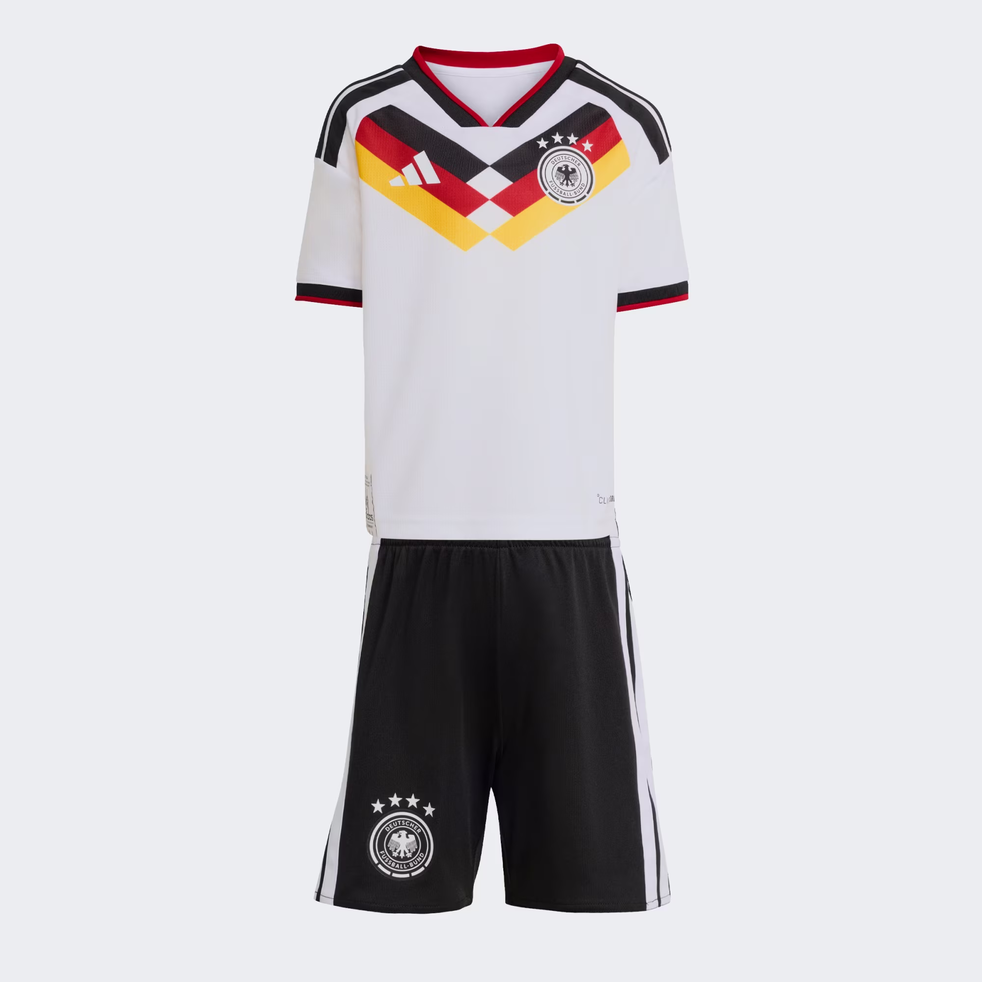 Germany_26_Home_Kids_Set_White_JZ4561_01_laydown Germany 2026 Home - Kids Kit - Image 1