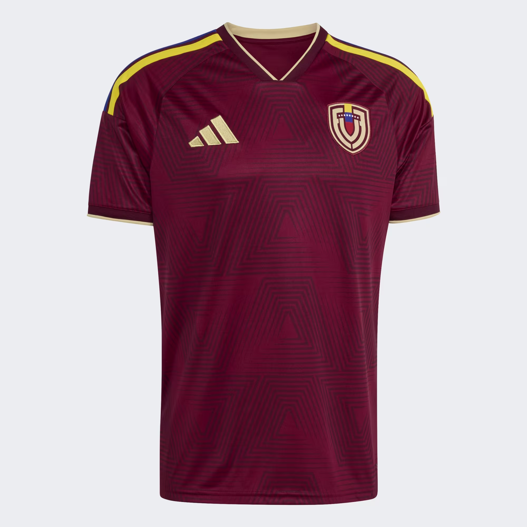 Venezuela_26_Home_Jersey_Burgundy_KB3723_01_laydown Venezuela 2026 Home Jersey – Fan Version - Image 1